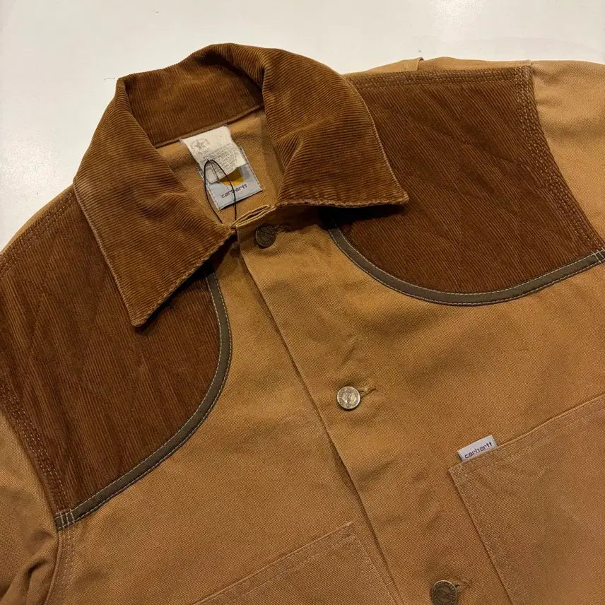 [BUNJANG] 80s Carhartt USA Brown Corduroy Hunting Jacket (L) / [L] 80s 칼하트 USA 빈티지 브라운 코듀로이 헌팅 자켓