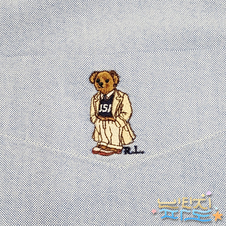 [BUNJANG] L 90s Polo Ralph Lauren OG Polo Bear Chambray Short Sleeve Shirt / L 90s POLO 폴로랄프로렌 OG 폴로베어 샴브레이 반팔셔츠