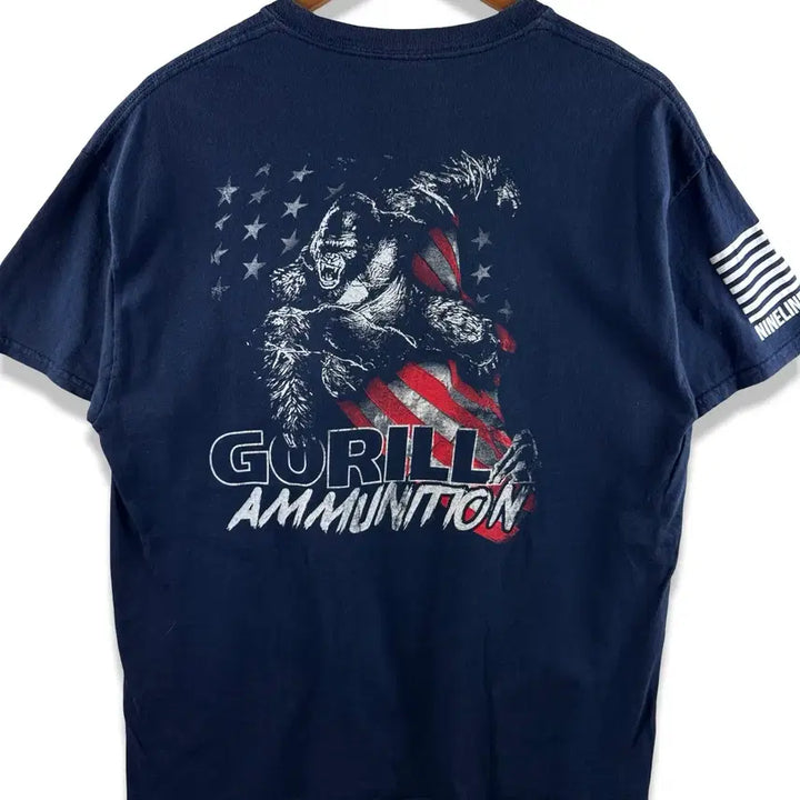 [BUNJANG] Gorilla Ammuntion "Stars and Stripes" Graphic T-Shirt / 고릴라애뮤니션 성조기 그래픽 티셔츠3291