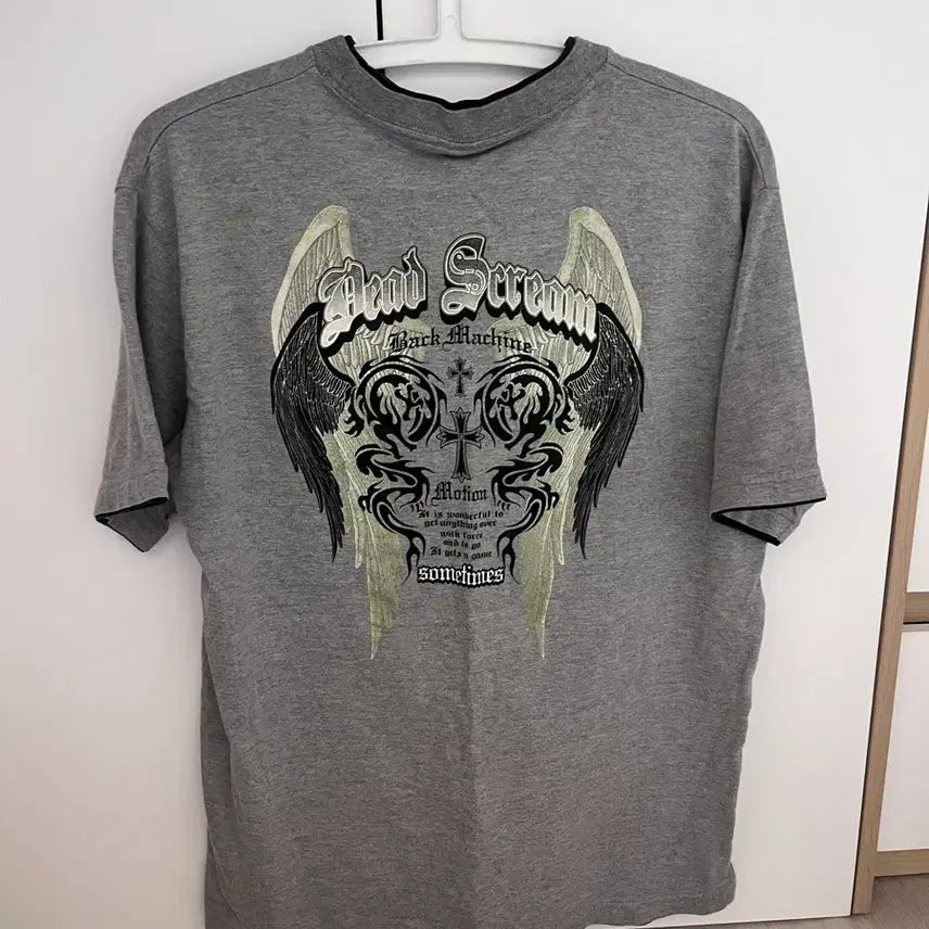 [BUNJANG] Dead Scream Graphic T-Shirt - Gray (L) / 회색 Dead Scream 프린팅 반팔티 L