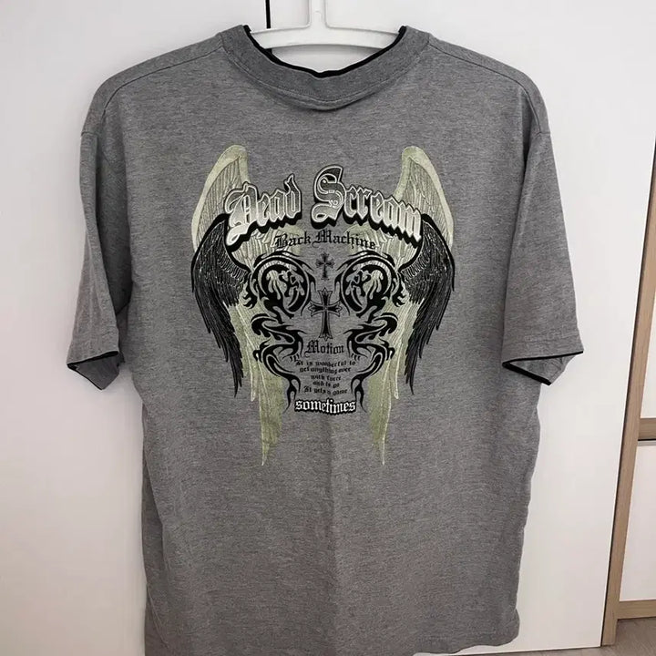 [BUNJANG] Dead Scream Graphic T-Shirt - Gray (L) / 회색 Dead Scream 프린팅 반팔티 L