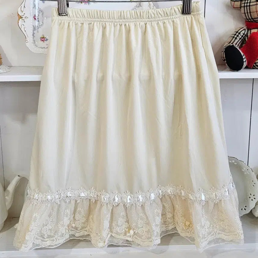 [BUNJANG] Axes Femme Antique Lace Layered Skirt / (axes femme) 앤틱레이스  레이어드 스커트