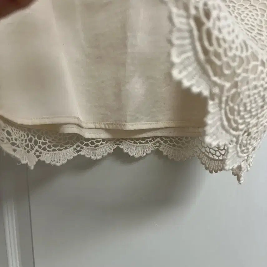 [BUNJANG] Ivory Lace Mini Skirt / 아이보리 레이스 미니 스커트