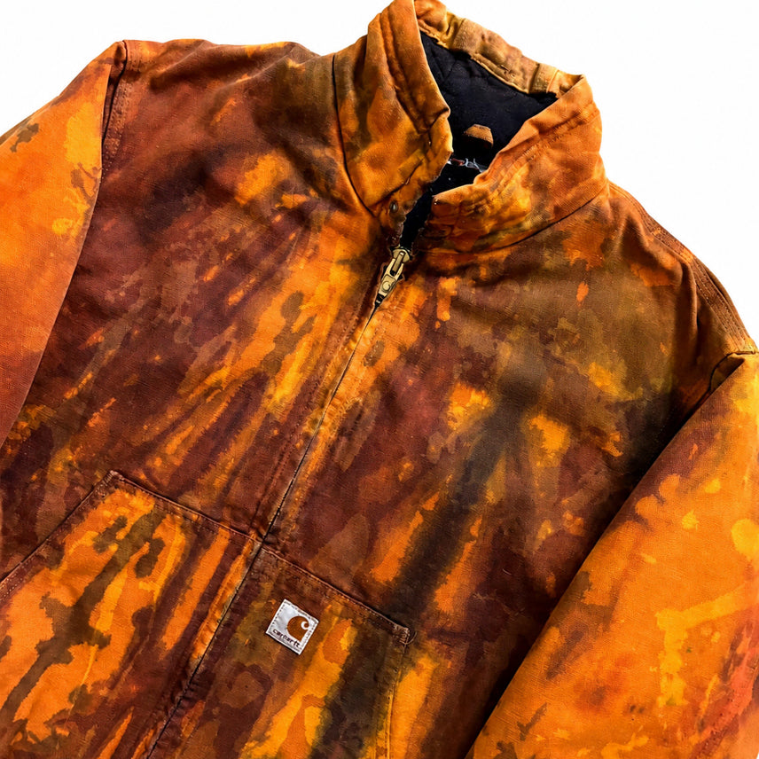 [BUNJANG] 90s-00s Carhartt Tie Dye Mock Neck Duck Jacket (fits 105-108) / 90~00s 칼하트 Tie Dye 모크 넥 덕 자켓 105~108