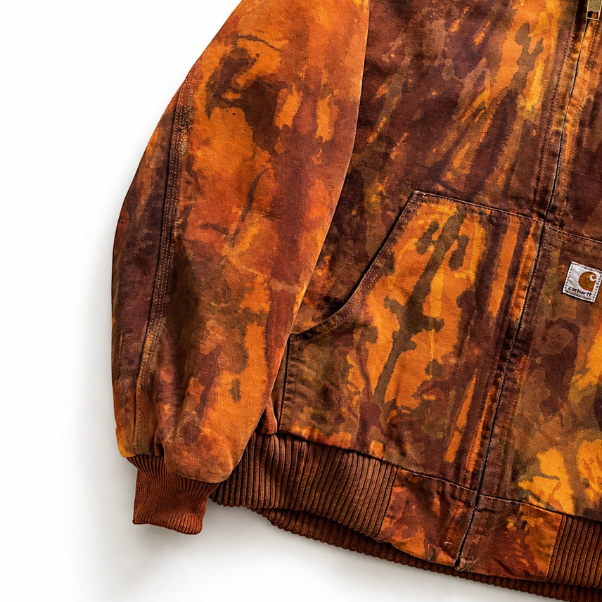 [BUNJANG] 90s-00s Carhartt Tie Dye Mock Neck Duck Jacket (fits 105-108) / 90~00s 칼하트 Tie Dye 모크 넥 덕 자켓 105~108