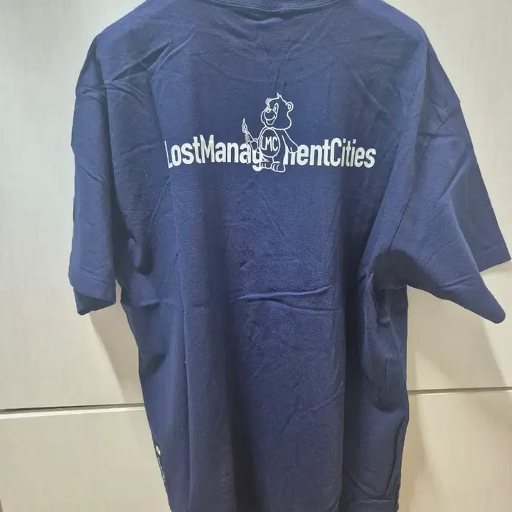 [BUNJANG] LMC Bear Short Sleeve T-Shirt Navy, Size L / LMC 베어 반팔 티셔츠 네이비 L 사이즈