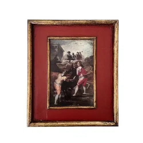 [BUNJANG] Antique Spanish "La Novillada" Oil Painting / 앤틱 스페인 라 노비야다 유화