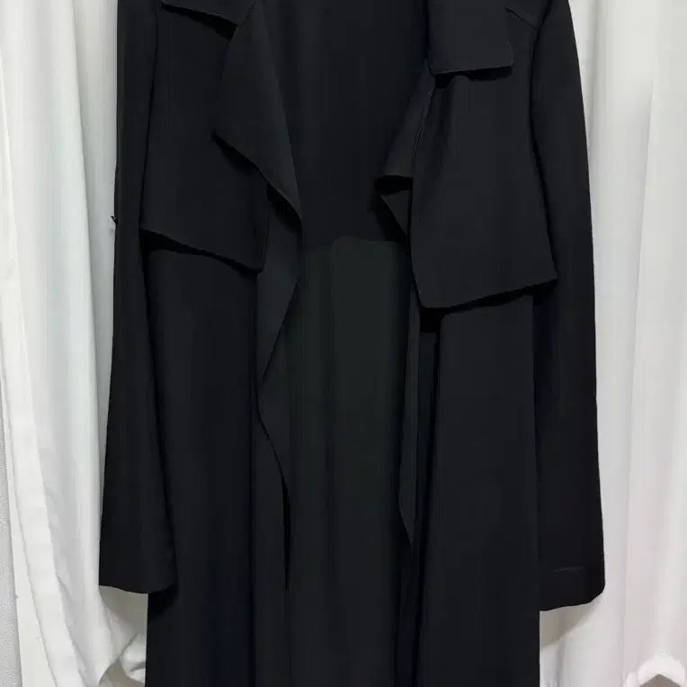 [BUNJANG] GGPX Black Chiffon Trench Coat / GGPX 블랙 쉬폰 트렌치 자켓