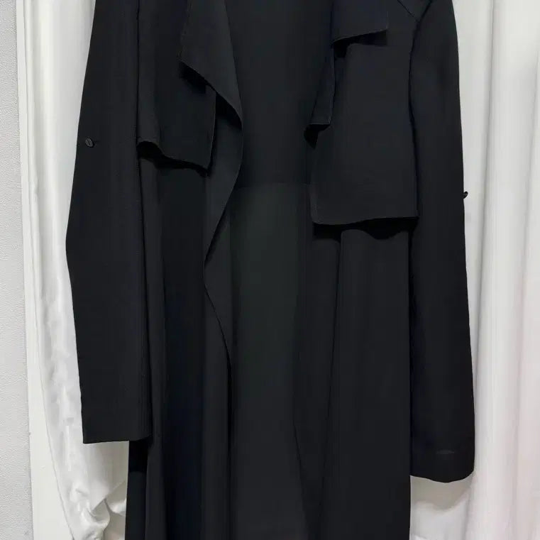 [BUNJANG] GGPX Black Chiffon Trench Coat / GGPX 블랙 쉬폰 트렌치 자켓