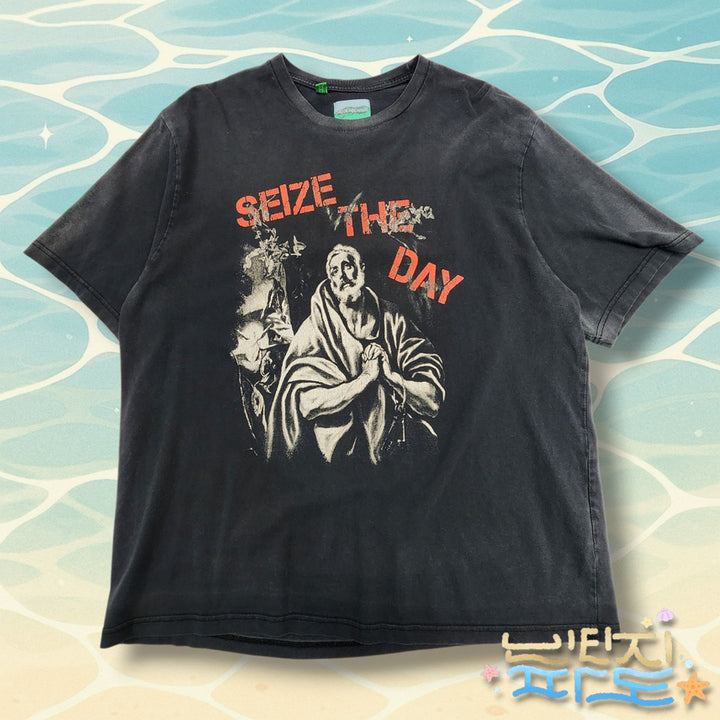 [BUNJANG] XL Hidden Behind Vintage Washed Graphic T-Shirt / XL 히든비하인드 빈티지 워싱 그래픽 반팔티