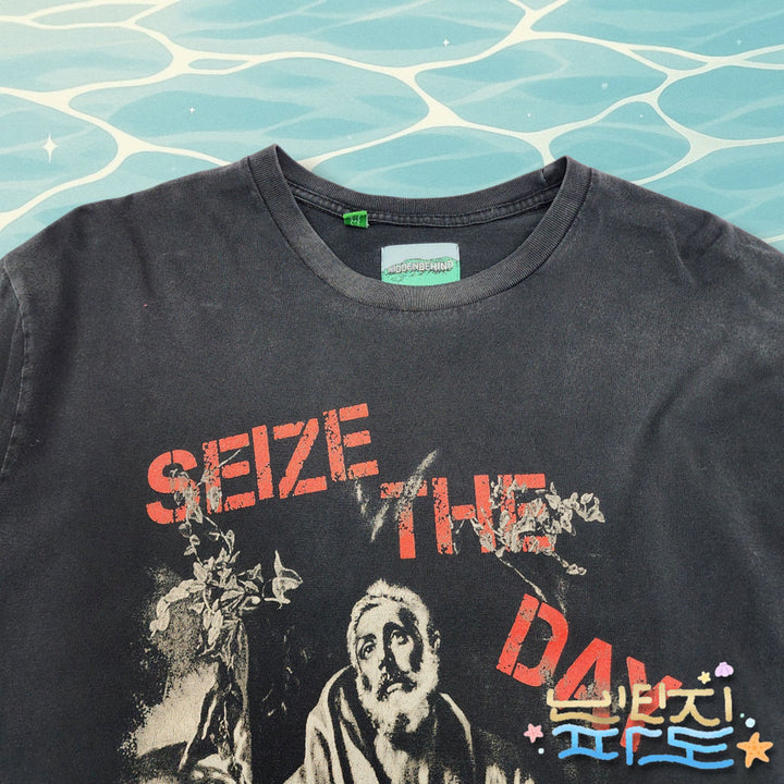 [BUNJANG] XL Hidden Behind Vintage Washed Graphic T-Shirt / XL 히든비하인드 빈티지 워싱 그래픽 반팔티