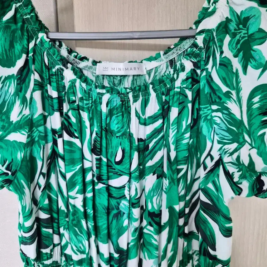 [BUNJANG] MINIMARY Leaf Pattern Dress / MINIMARY 그린 잎 패턴 원피스