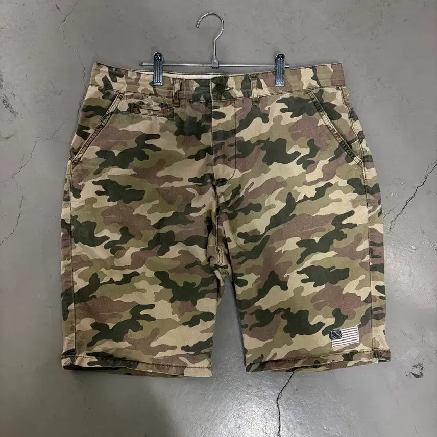 [BUNJANG] Ben Davis Japan Camouflage Half Work Pants 34 / 만원샵 밴데이비스 재팬 카모플라주 하프 워크팬츠 34