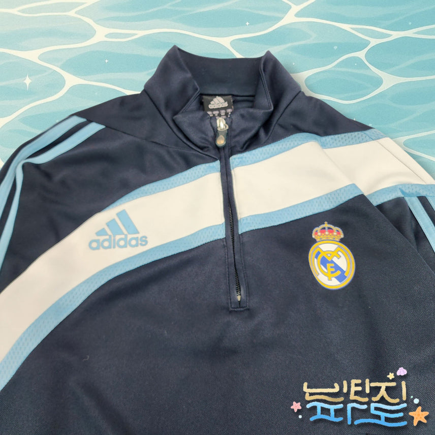 [BUNJANG] Adidas Real Madrid Half-Zip Sweatshirt / M 아디다스 레알마드리드 반집업
