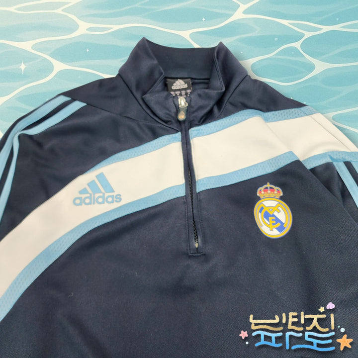 [BUNJANG] Adidas Real Madrid Half-Zip Sweatshirt / M 아디다스 레알마드리드 반집업
