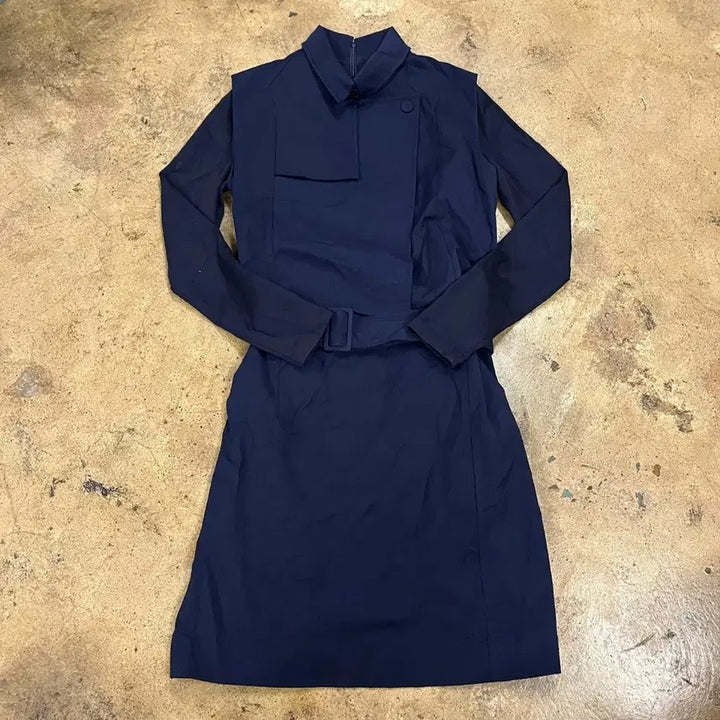 [BUNJANG] KUHO Navy Long Sleeve Shirt Jacket / [정품] 구호 네이비 롱 슬리브 셔츠형 자켓