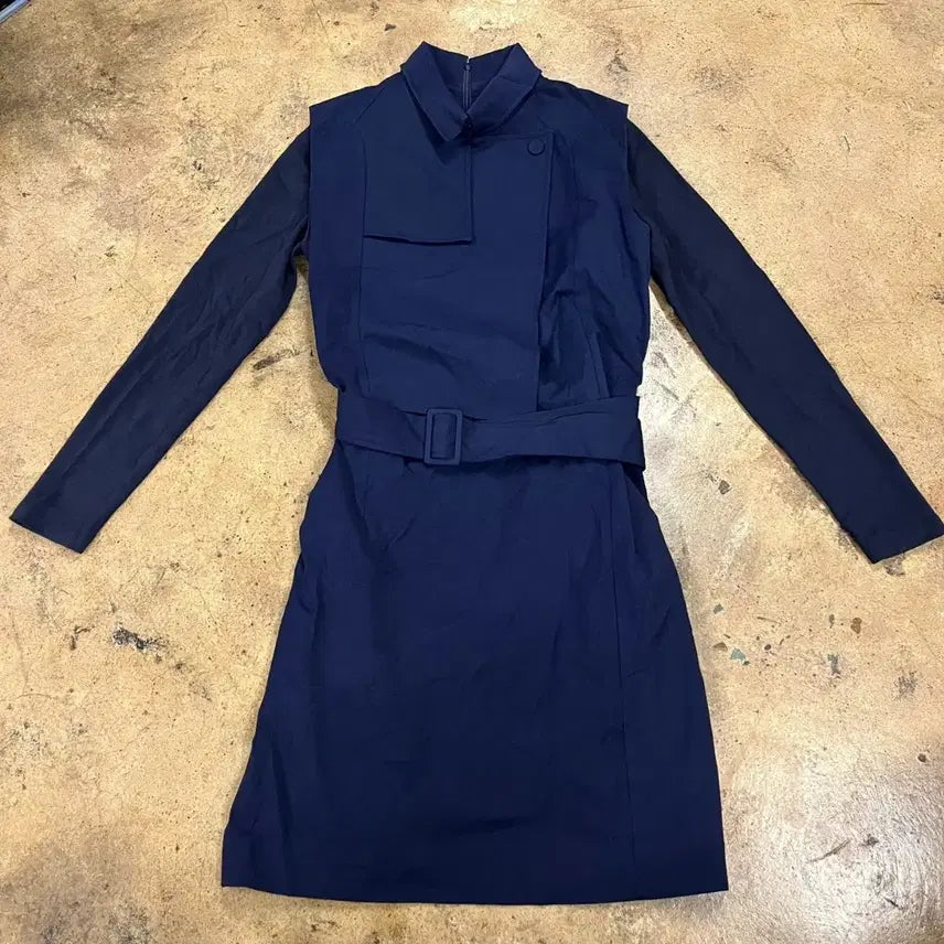 [BUNJANG] KUHO Navy Long Sleeve Shirt Jacket / [정품] 구호 네이비 롱 슬리브 셔츠형 자켓