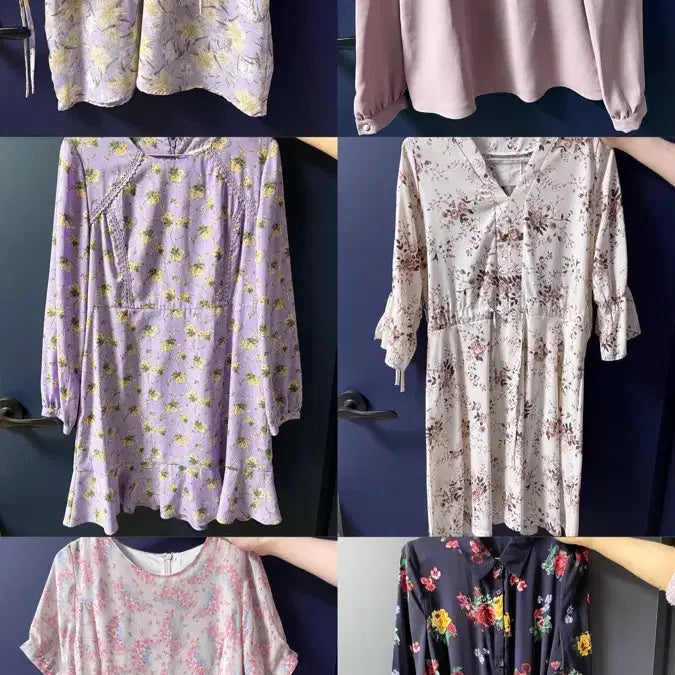 [BUNJANG] Floral Print Spring Blouse and Dress Set / (옷장정리) 블라우스 봄원피스 꽃무늬
