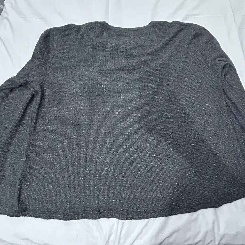 [BUNJANG] RRL Henley Waffle Long Sleeve T-Shirt Black Grey XXL / RRL 헨리넥 와플 티셔츠 롱슬리브 긴팔티 블랙 그레이 XXL