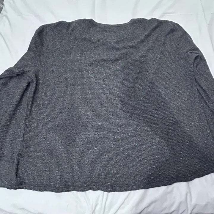 [BUNJANG] RRL Henley Waffle Long Sleeve T-Shirt Black Grey XXL / RRL 헨리넥 와플 티셔츠 롱슬리브 긴팔티 블랙 그레이 XXL