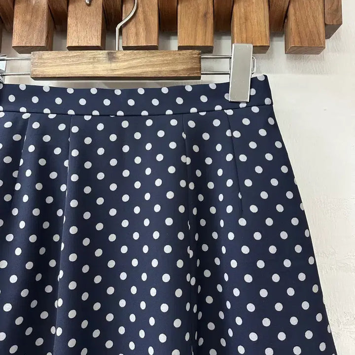 [BUNJANG] Jane More Navy Polka Dot A-Line Flare Midi Skirt / 일본빈티지 JANE MORE 네이비 도트 A라인 플레어 미디 스커트