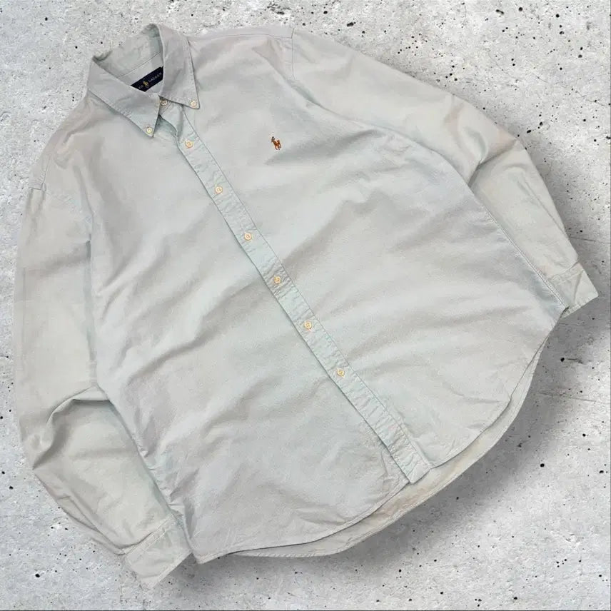 [BUNJANG] Polo Ralph Lauren Cotton Emerald Long Sleeve Shirt XL / [XL] 폴로 랄프로렌 코튼 에메랄드 긴팔 셔츠