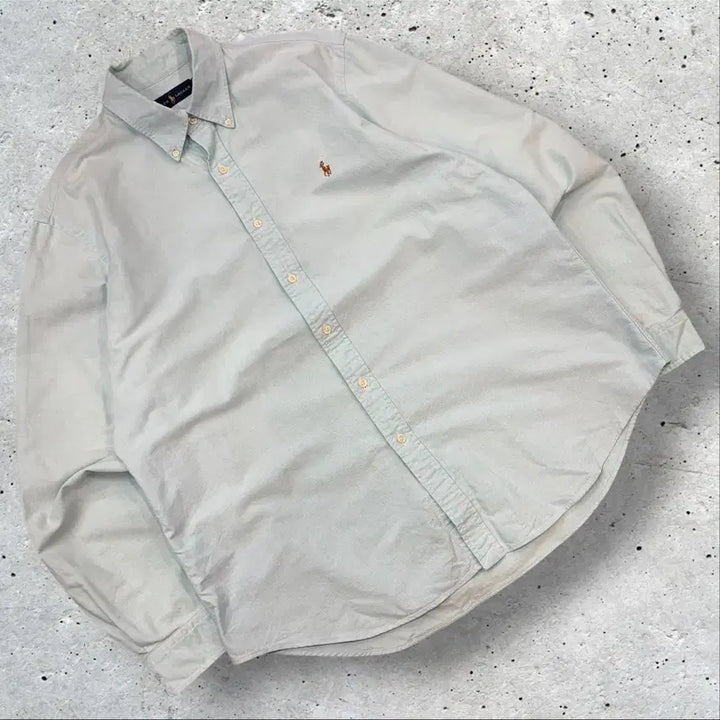 [BUNJANG] Polo Ralph Lauren Cotton Emerald Long Sleeve Shirt XL / [XL] 폴로 랄프로렌 코튼 에메랄드 긴팔 셔츠