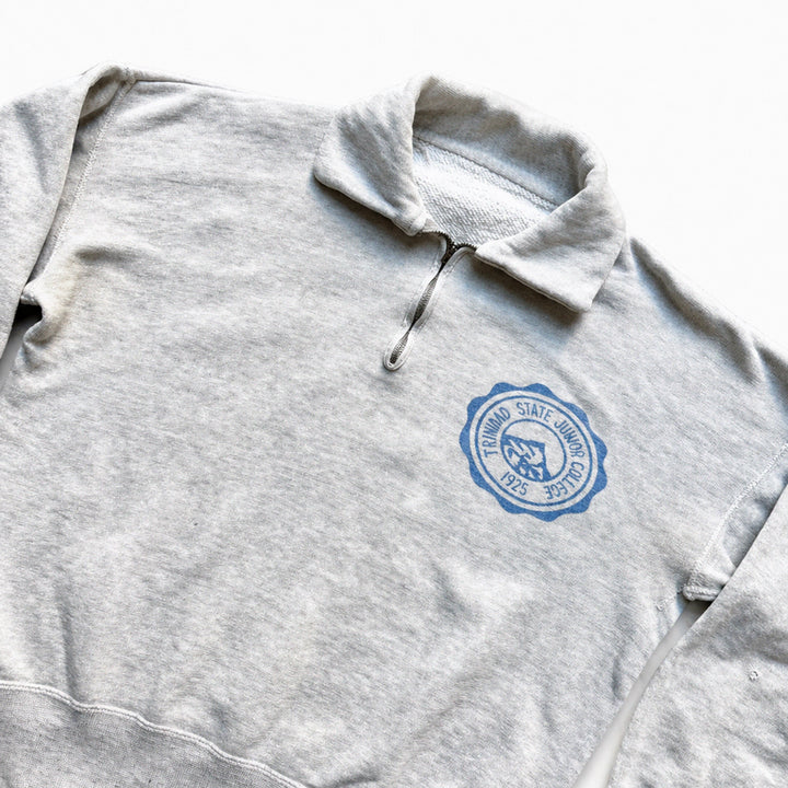 [BUNJANG] 1950s Trinidad State Junior College 1/4 Zip-Up Sweatshirt (100-105) / 50s 빈티지 1/4 Zip-Up 스웻셔츠 100~105