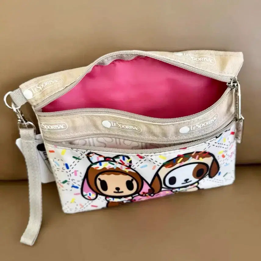 [BUNJANG] Lesportsac x tokidoki Donut Zipper Strap Pouch / [예약]레스포삭x tokidoki토키도키 도넛 이중지퍼 스트랩 파우치