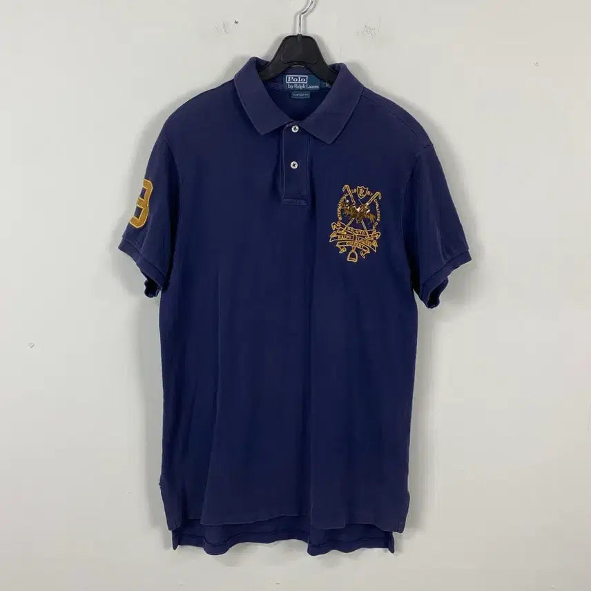 [BUNJANG] Polo Ralph Lauren Triple Pony Navy Polo Shirt L / 폴로 랄프로렌 트리플포니 네이비 카라티 L