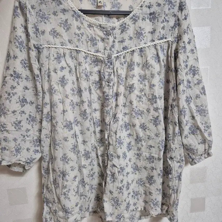 [BUNJANG] Vintage Mori Girl Small Floral Blouse / 빈티지 모리걸 하구미 잔꽃 블라우스
