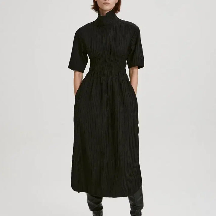 [BUNJANG] Recto Textured Turtleneck Dress Black / 렉토 원피스 TEXTURED TURTLENECK DRESS