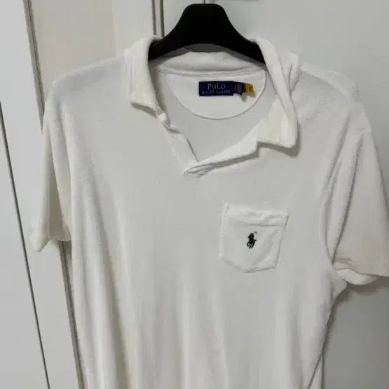 [BUNJANG] Polo Terry Pique Polo Shirt White L / 폴로 테리 카라티 흰색 L