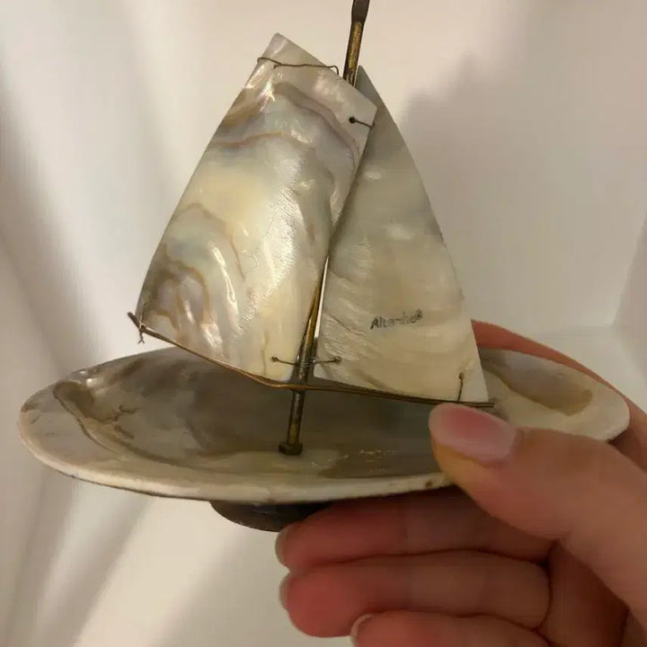 [BUNJANG] Vintage Mother-of-Pearl Ship Objet (Rare Piece) / 빈티지 함선 자개 오브제 (레어피스)