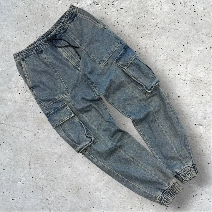 [BUNJANG] Juun.J 20s Denim Cargo Jogger Pants Size 48 / [46] 20s 준지 데님 카고 조거팬츠 E26