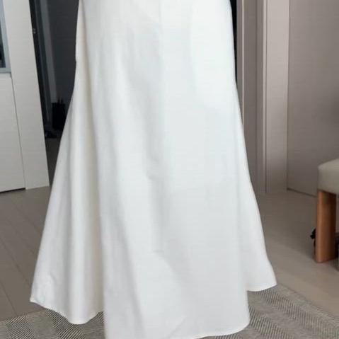 [BUNJANG] White A-Line Midi Skirt / Vase 화이트 A라인 스커트