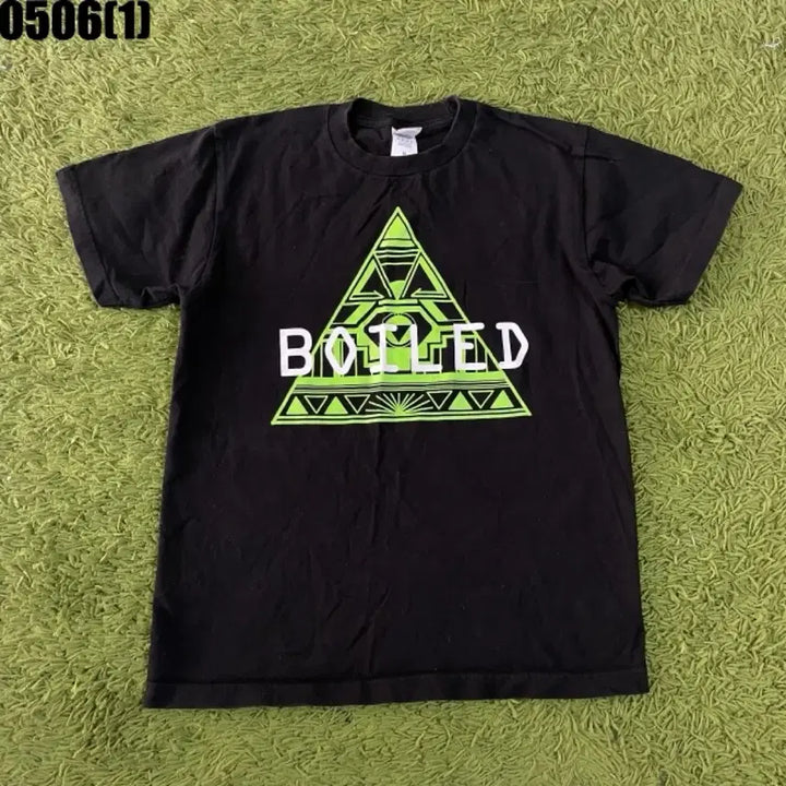 [BUNJANG] BOILED Printing Vintage T-Shirt (Black, M) / 검정색 BOILED 프린팅 빈티지 반팔 티셔츠 M
