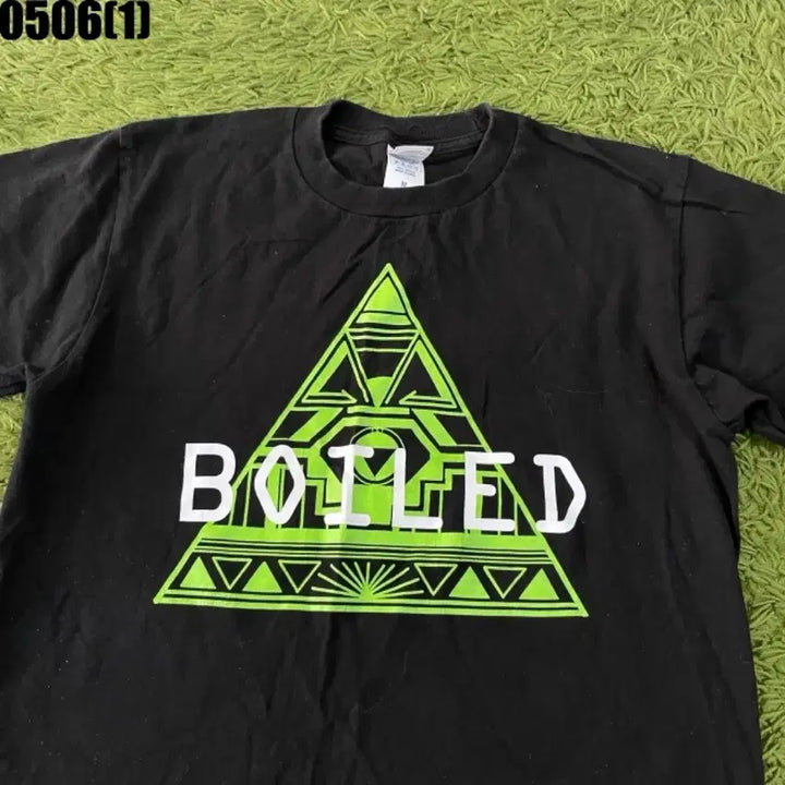 [BUNJANG] BOILED Printing Vintage T-Shirt (Black, M) / 검정색 BOILED 프린팅 빈티지 반팔 티셔츠 M