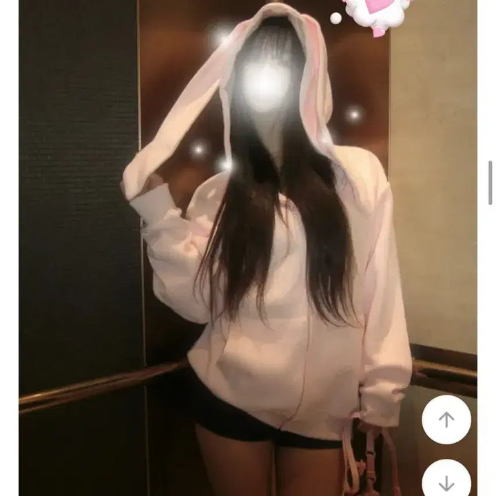 [BUNJANG] Serena Dream Pink Bunny Hoodie Zip-Up / 토끼귀 후드 serena 세레나 Bunny Dream 버니 후드