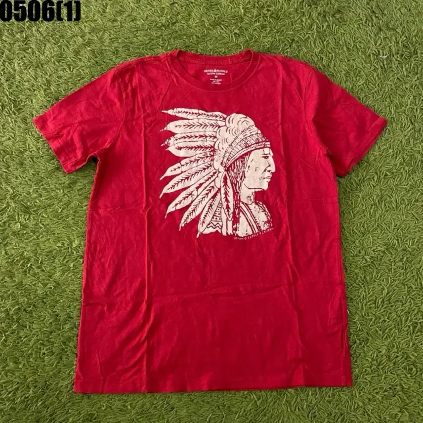 [BUNJANG] Denim &amp; Supply Ralph Lauren Red Short Sleeve T-Shirt M / 데님앤서플라이 랄프로렌 반팔 티셔츠 레드 M