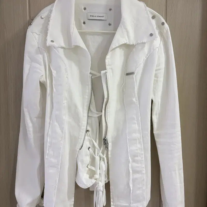 [BUNJANG] Et O Somme Damage Eyelet Corset Jacket (White) / 에트오소메 데미지 아일렛 코르셋 자켓 (화이트)