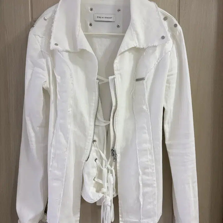 [BUNJANG] Et O Somme Damage Eyelet Corset Jacket (White) / 에트오소메 데미지 아일렛 코르셋 자켓 (화이트)