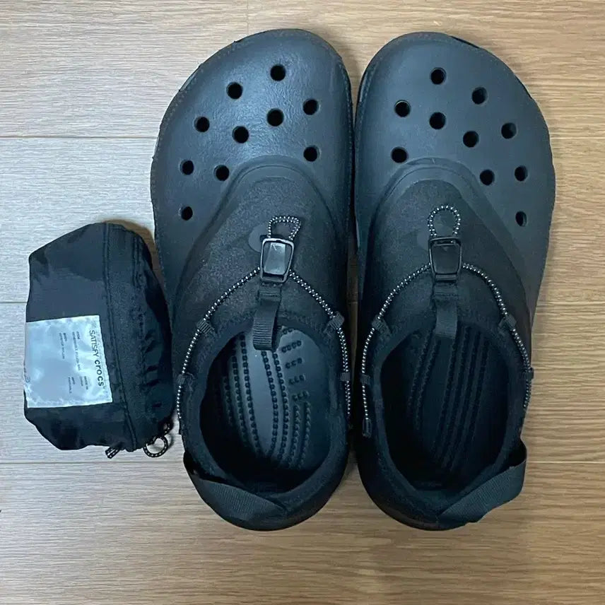 [BUNJANG] Crocs x Satisfy Classic Clog Black US 8 / [US 8] 크록스 새티스파이 클래식 클로그 블랙
