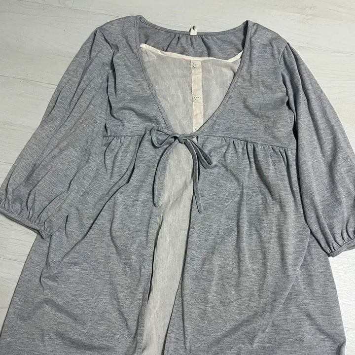 [BUNJANG] Vintage Mori Girl Layered Blouse Dress / 빈티지 바선생 레이어드 블라우스 원피스 모리걸