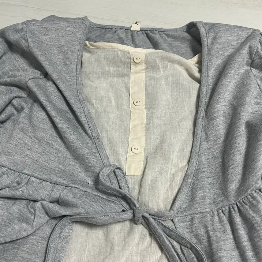 [BUNJANG] Vintage Mori Girl Layered Blouse Dress / 빈티지 바선생 레이어드 블라우스 원피스 모리걸