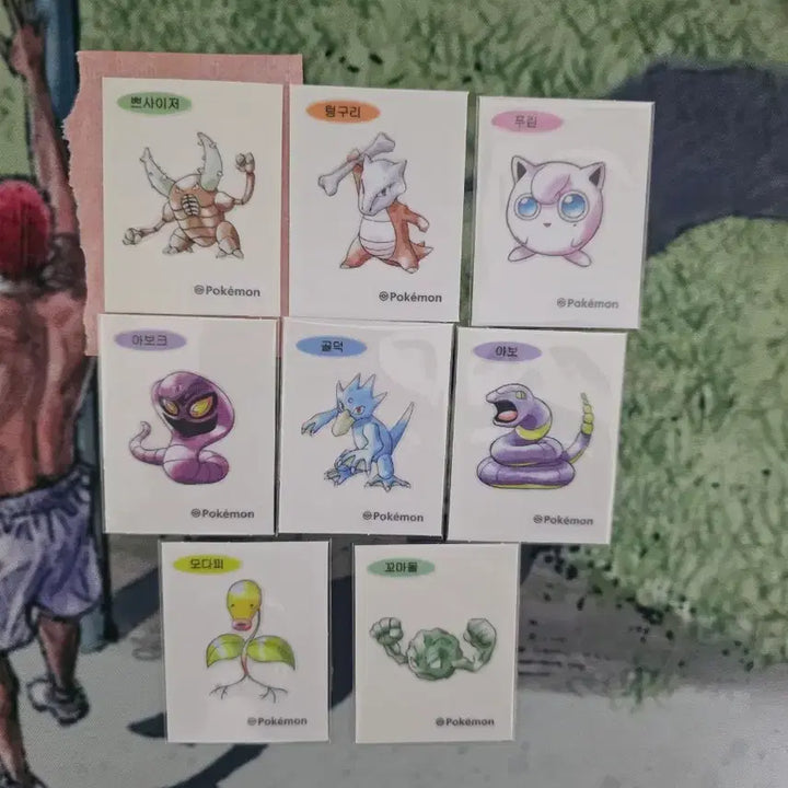 [BUNJANG] Pokemon 30th Anniversary Sticker Set - Arbo, Igglybuff, Charmander, Arbok / 포켓몬스터 30주년 아트 띠부씰 판매...미뇽,식스테일,나옹,어니부기