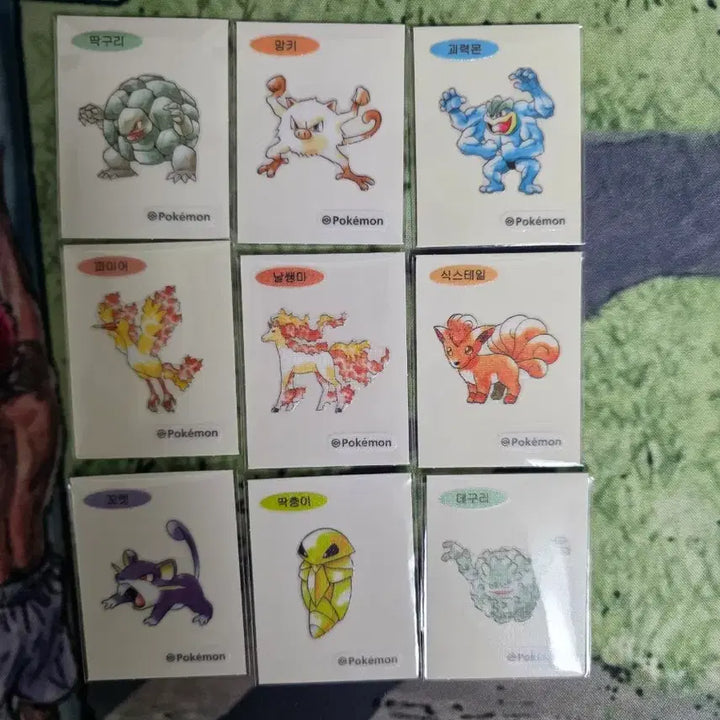 [BUNJANG] Pokemon 30th Anniversary Sticker Set - Arbo, Igglybuff, Charmander, Arbok / 포켓몬스터 30주년 아트 띠부씰 판매...미뇽,식스테일,나옹,어니부기