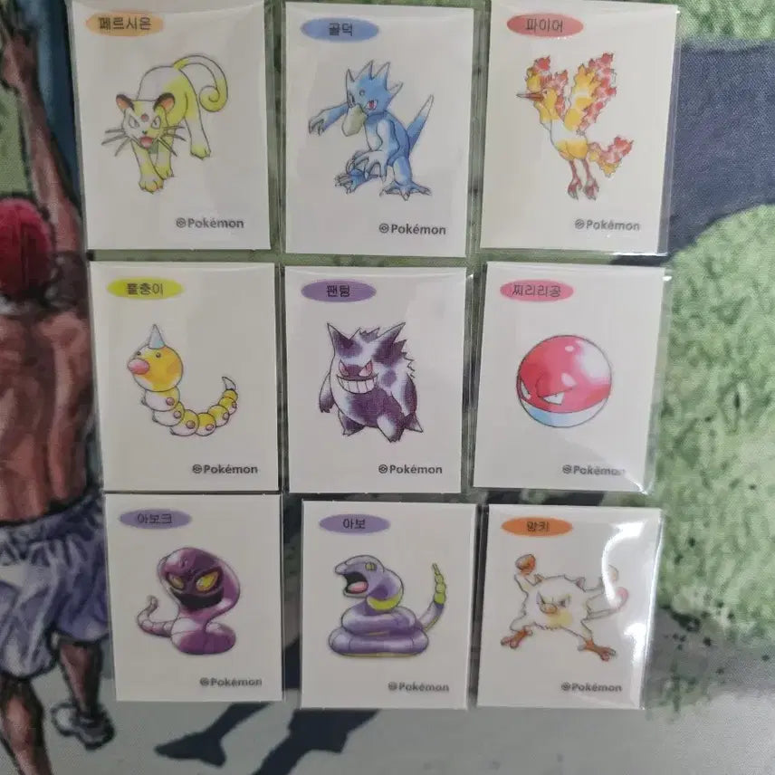 [BUNJANG] Pokemon 30th Anniversary Sticker Set - Arbo, Igglybuff, Charmander, Arbok / 포켓몬스터 30주년 아트 띠부씰 판매...미뇽,식스테일,나옹,어니부기
