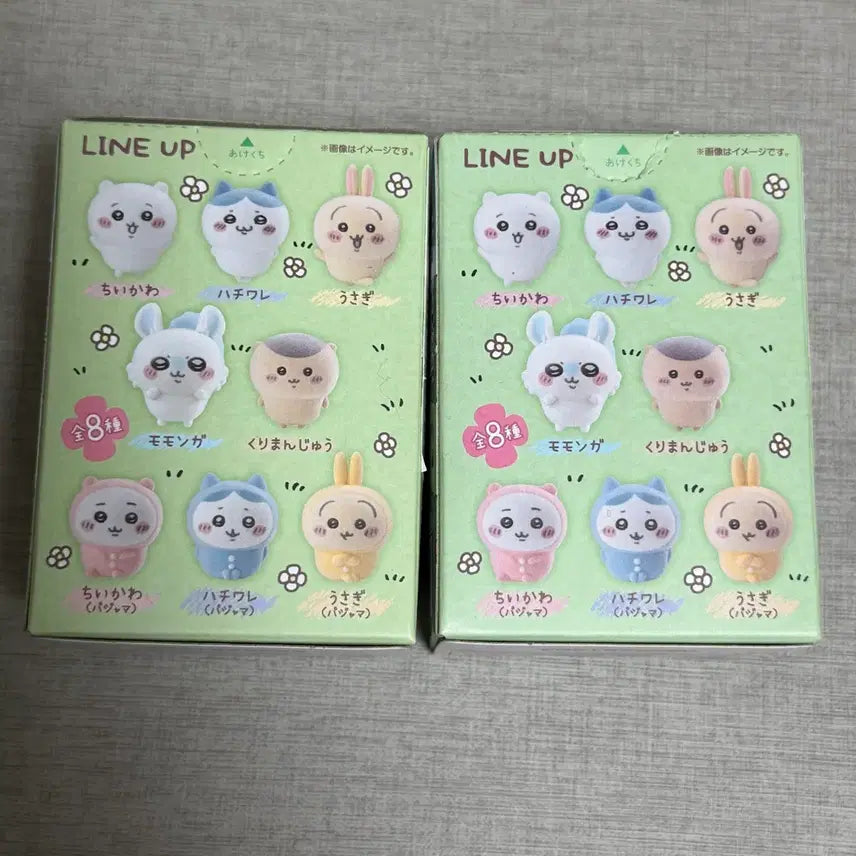 [BUNJANG] Monchouchou Hachiware Fluffy Figure Bundle Set (Pajamas + Smug) / 먼작귀 하치와레 플로키 피규어 미개봉 일괄