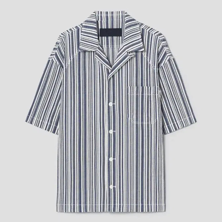 [BUNJANG] Juun.J 26ss Fancy Stripe Short Sleeve Shirt / (46)준지 26ss 팬시 스트라이프 셔츠